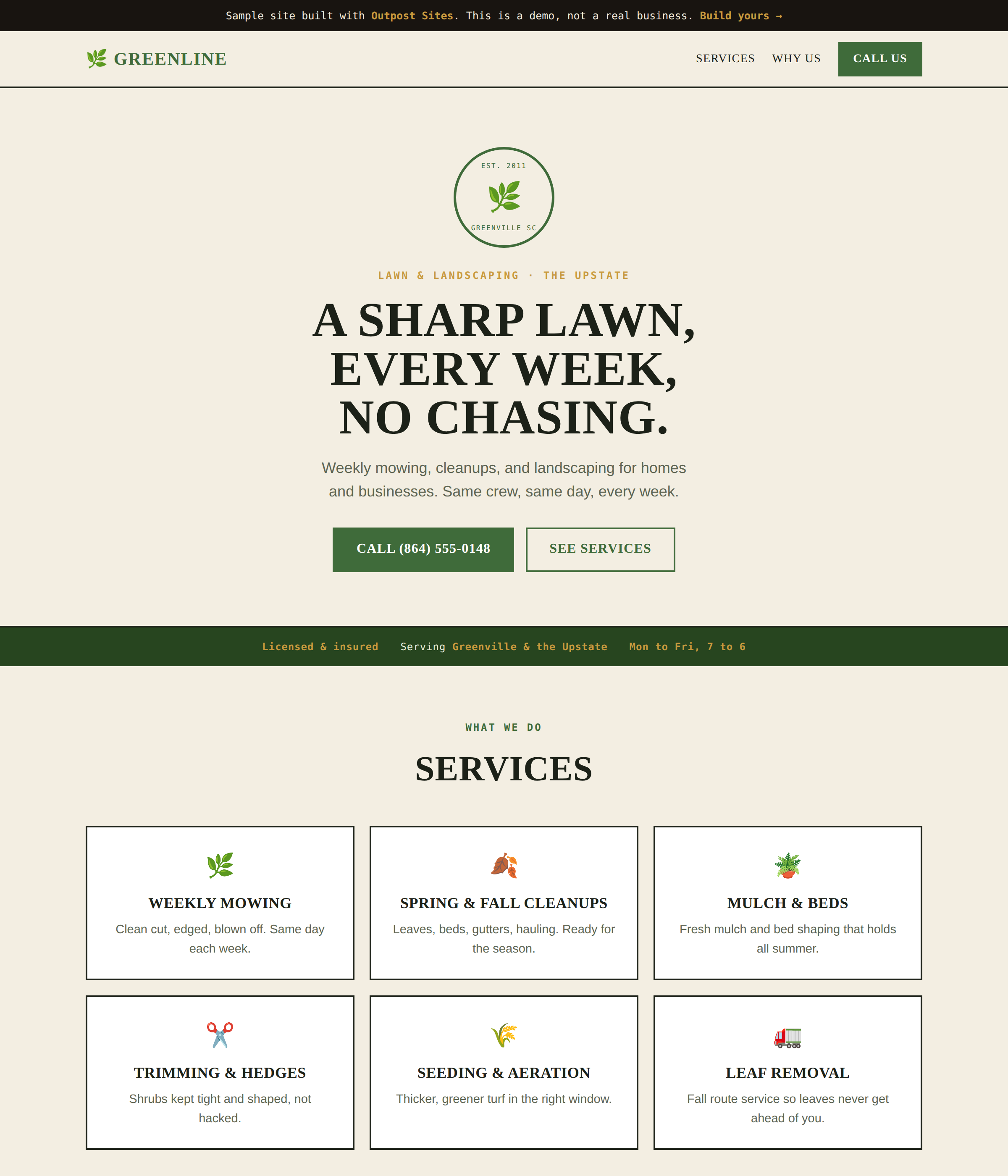 Greenline Lawn & Landscape demo site